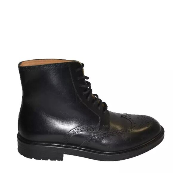 New! Magnanni Podeo Medallion Toe Ankle Boots Black Leather 8.5 24204 DD339A main image 8